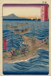 Tosa Province: Bonito Fishing at Sea